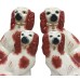 Fabulous pair of burnt orange/ivory Staffordshire dogs (2 Sizes)