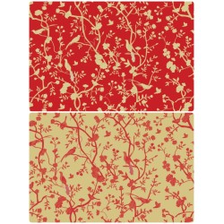 Reversible Red and Gold Chinoiserie