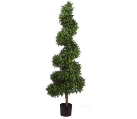 Fabulous faux boxwood spiral shaped topiary tree UV protected (46")