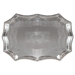 Incredible large Chippendale gallery tray in high quality silver-plate