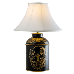 Wonderful Black Gold Tea Caddy Lamp