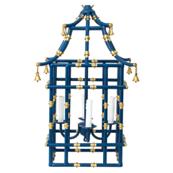 Navy with gold bamboo lantern (2 sizes)