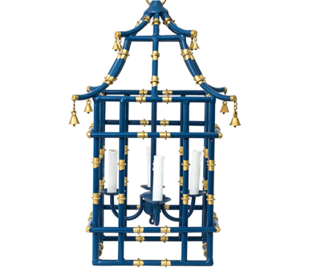 Navy with gold bamboo lantern (2 sizes)
