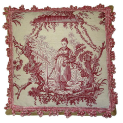 Chinoiserie Woman Red 1 Pillow