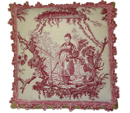 Chinoiserie Woman Red 1 Pillow