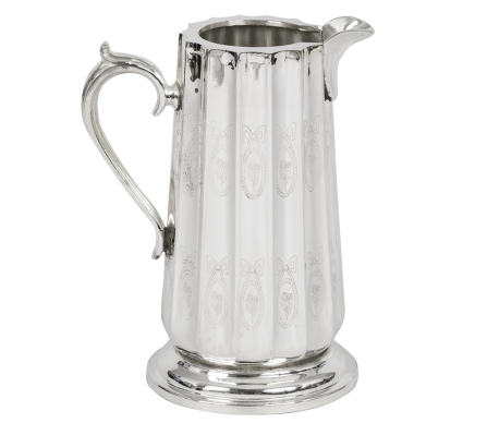 TALL ELEGANT EMBOSSED PITCHER WITH BOW ETCH WORK 