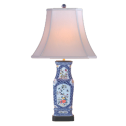 Multi Color Floral Square Lamp