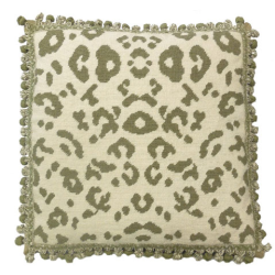 Green Leopard Pillow