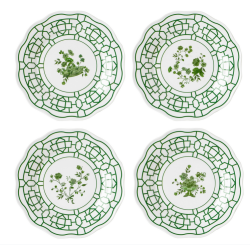 Set of 4 spring garden melamine salad plates