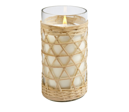 Salt and Sea small rattan wrapped candle