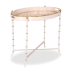 Stunning scalloped pink/gold tray table