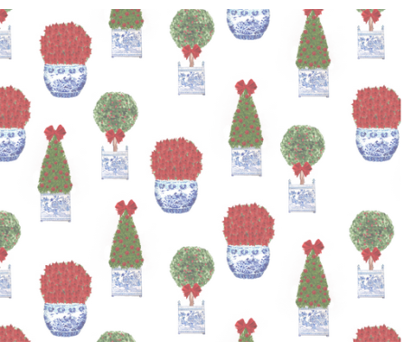 Fabulous red topiary tissue paper