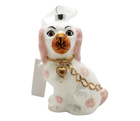 Beautiful set of pink Staffordshire dog gift toppers (set of 4)